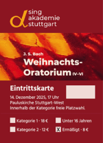 Weihnachtsoratorium IV-VI - 14.12.2025 Erwachsene ermäßigt